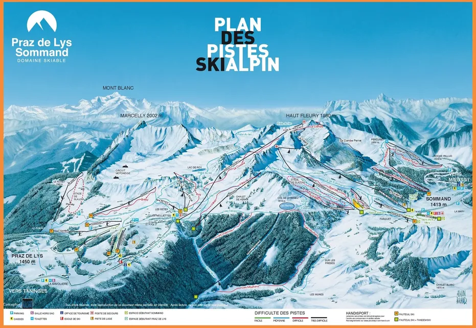 Praz de Lys Sommand Ski Map