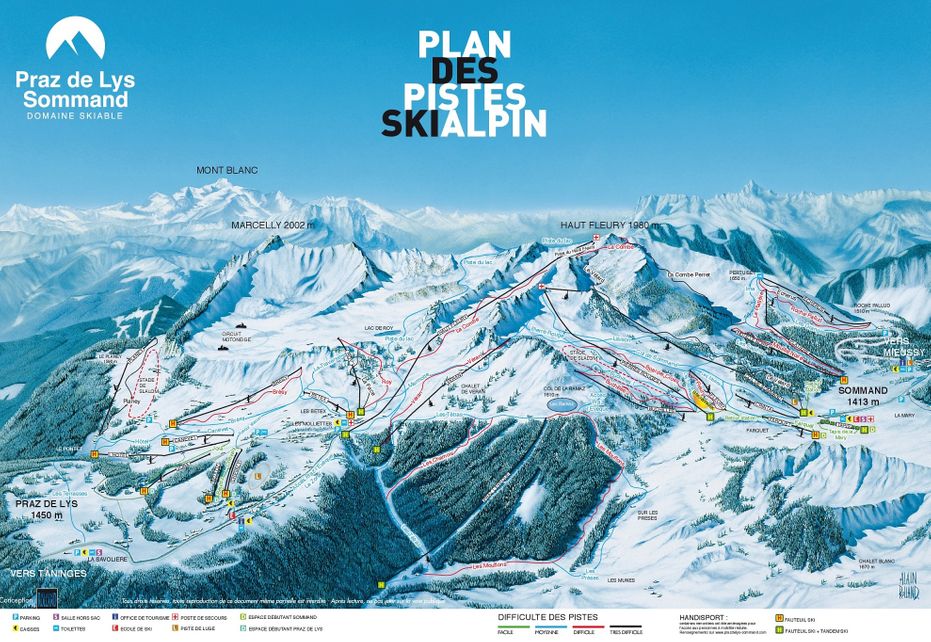 Praz de Lys Sommand Ski Map