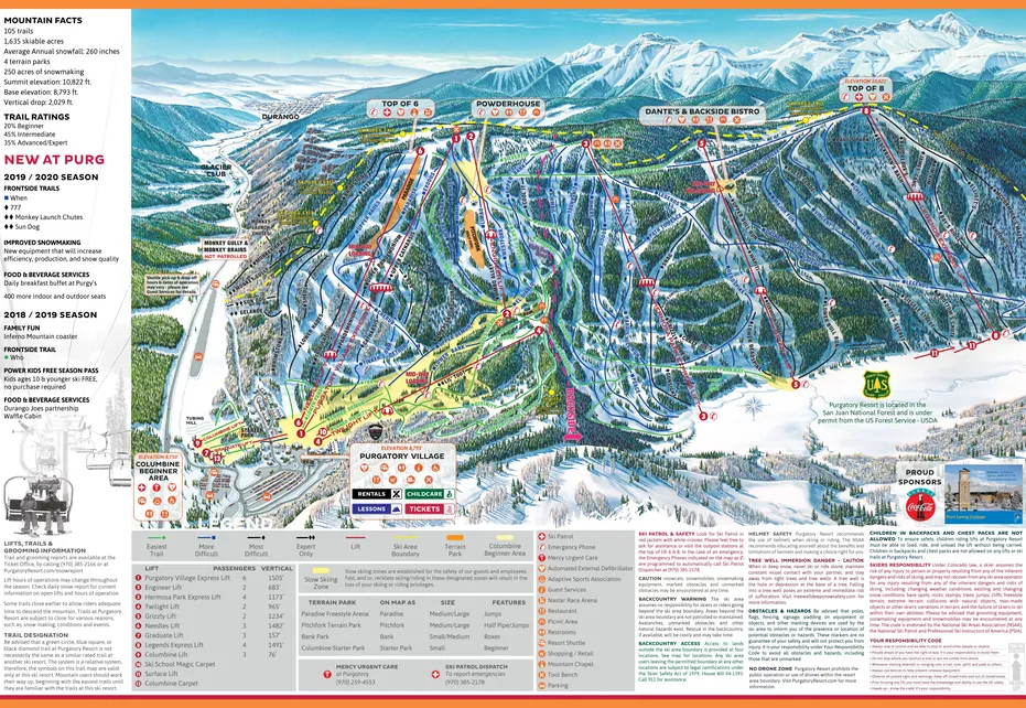 Purgatory Ski  Map