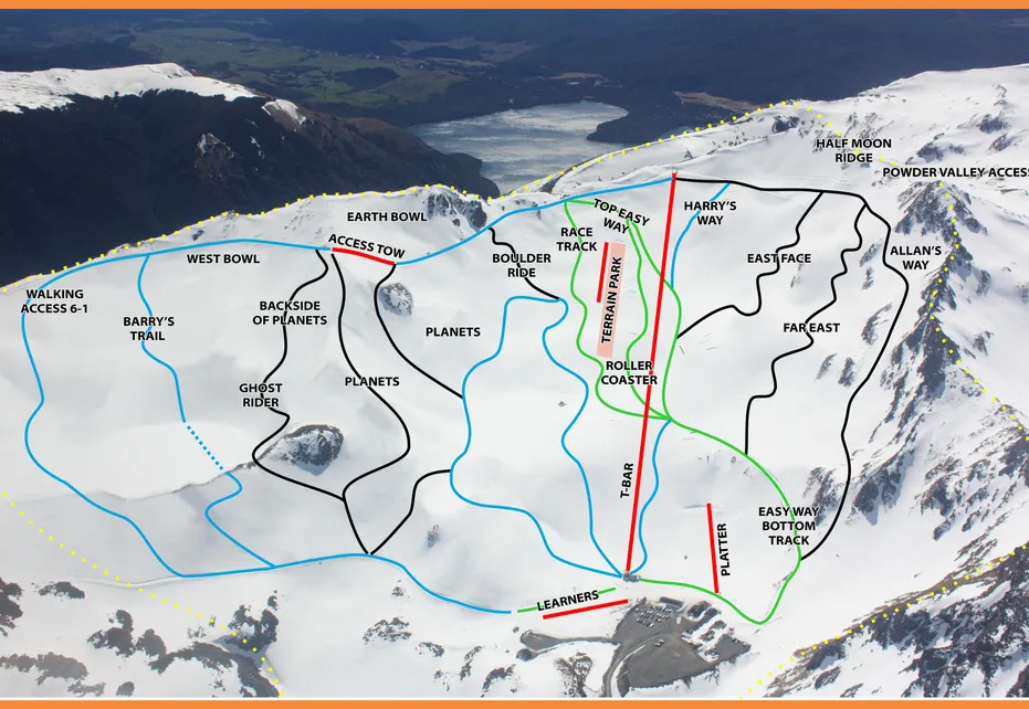 Rainbow ski map