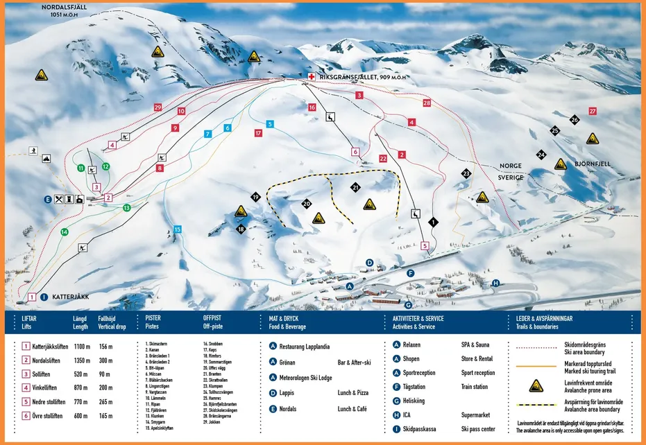 Riksgränsen Ski Map