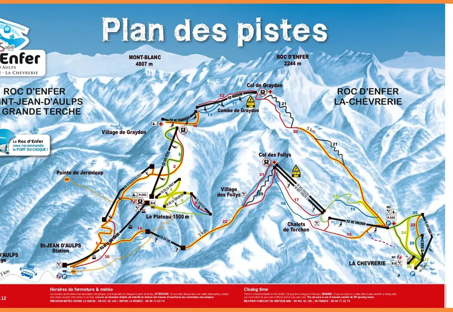Saint Jean d'Aulpes Ski Map