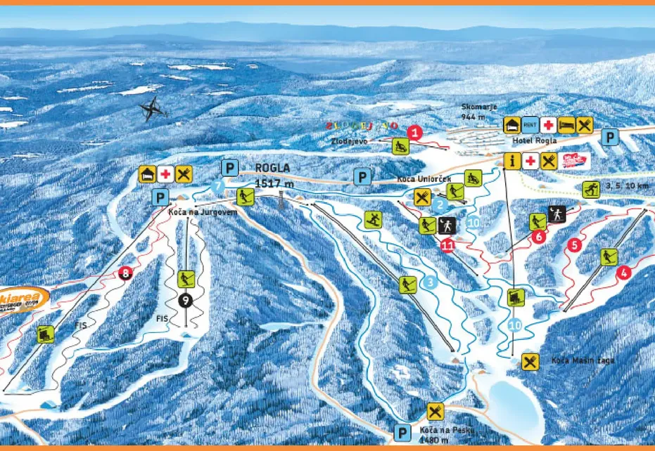 Rogla Ski Map