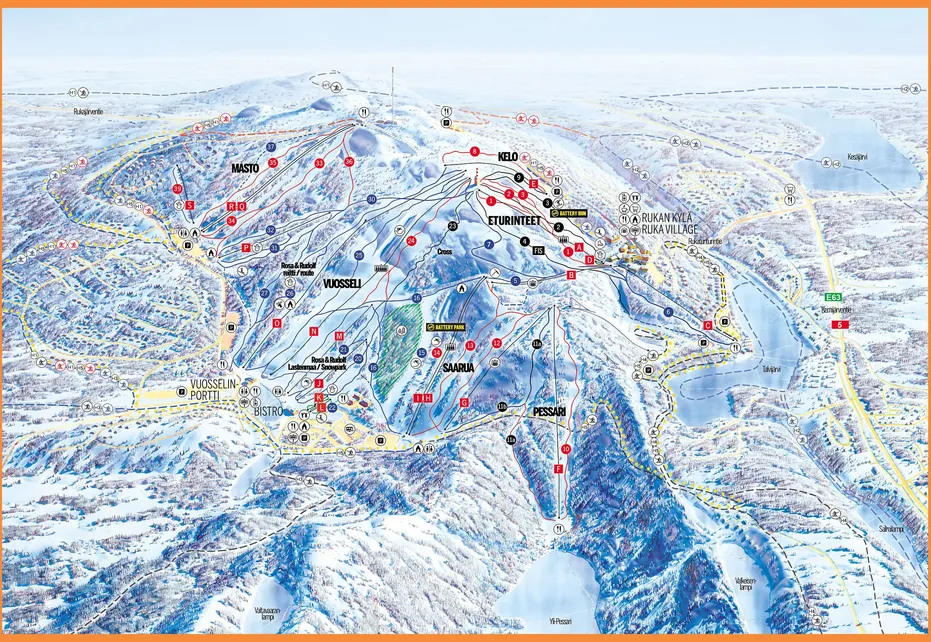 Ruka Ski Map