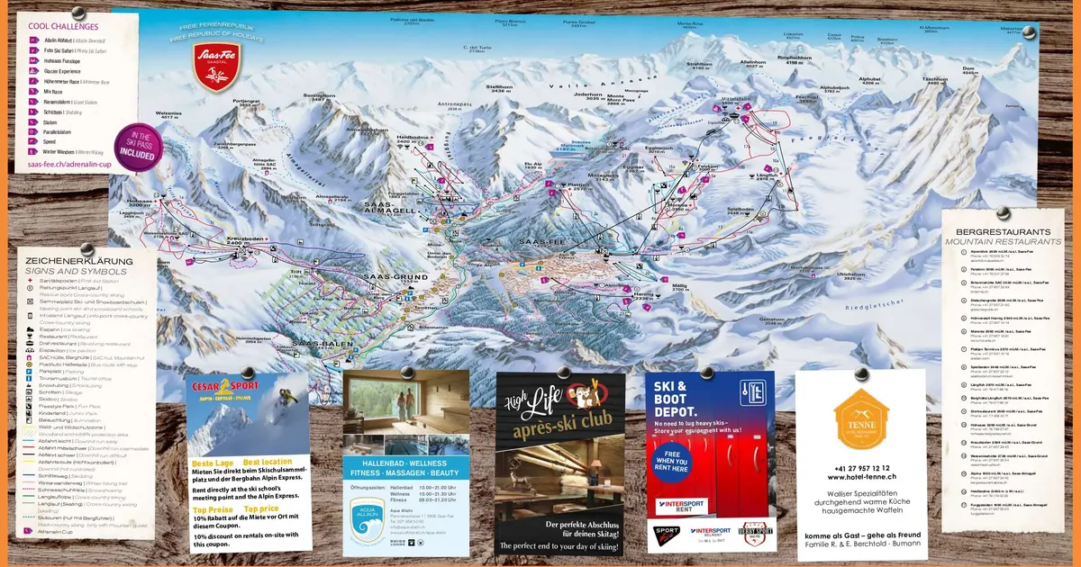 Saas Fee Piste Map | Ski Maps & Resort Info | PistePro