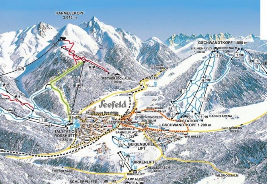 Seefeld Ski Map