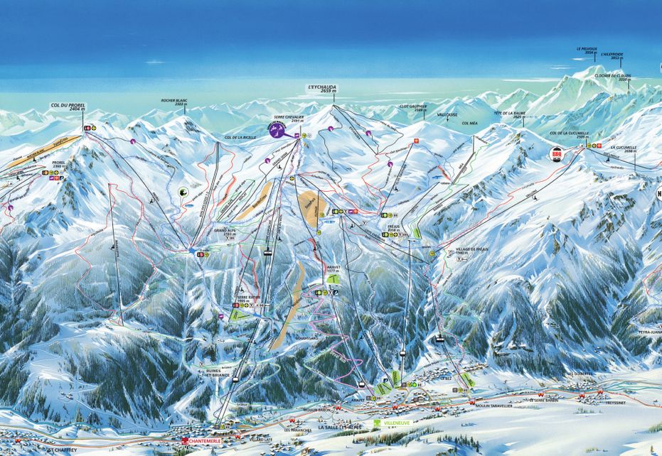 Serre Chevalier Ski Map