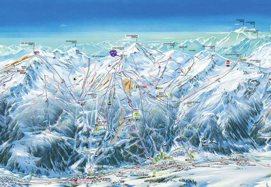 Serre Chevalier Piste Map | Ski Maps & Resort Info | PistePro
