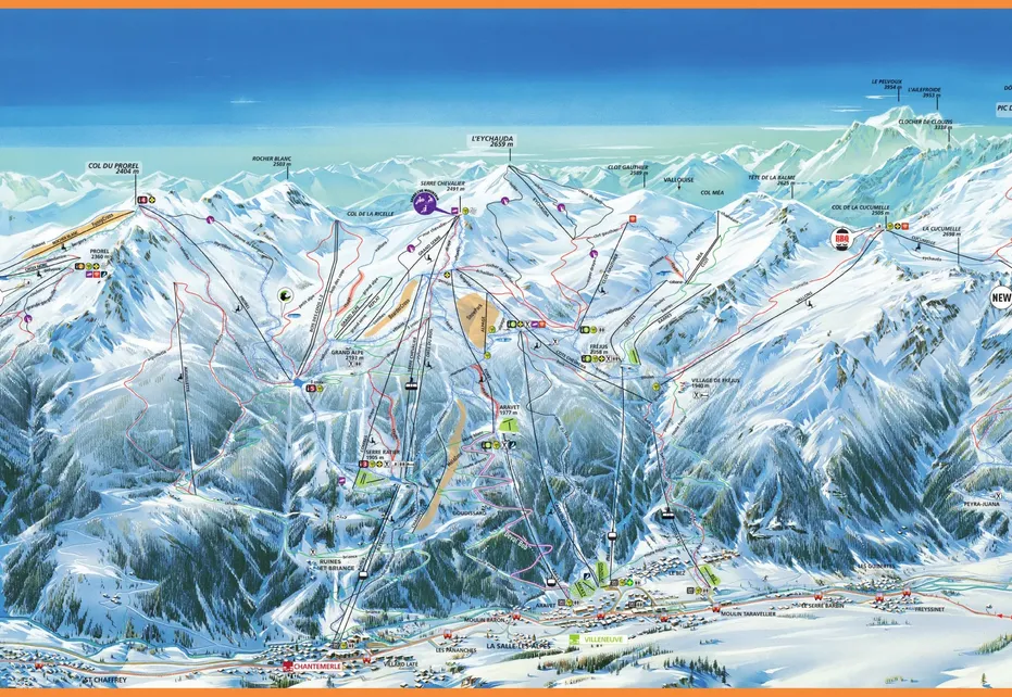 Serre Chevalier Ski Map