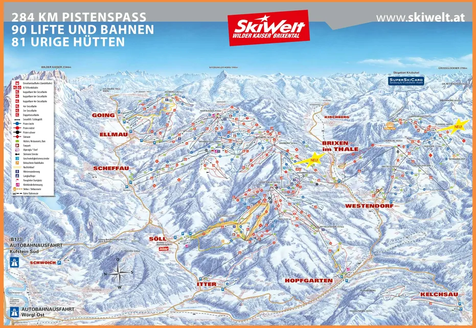 Ski Welt Ski Map