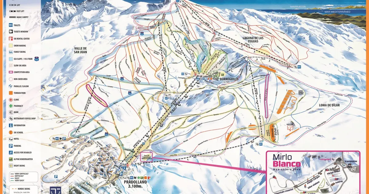 Sierra Nevada Piste Map Sierra Nevada Piste Map | Ski Maps & Resort Info | Pistepro