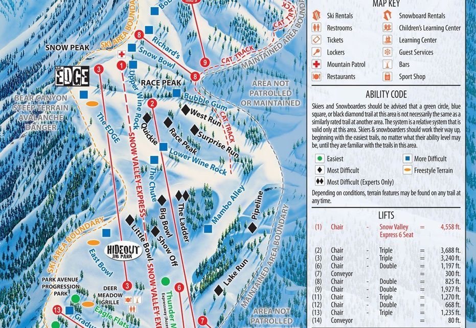 Snow Valley Ski Map Resort Info & Videos PistePro