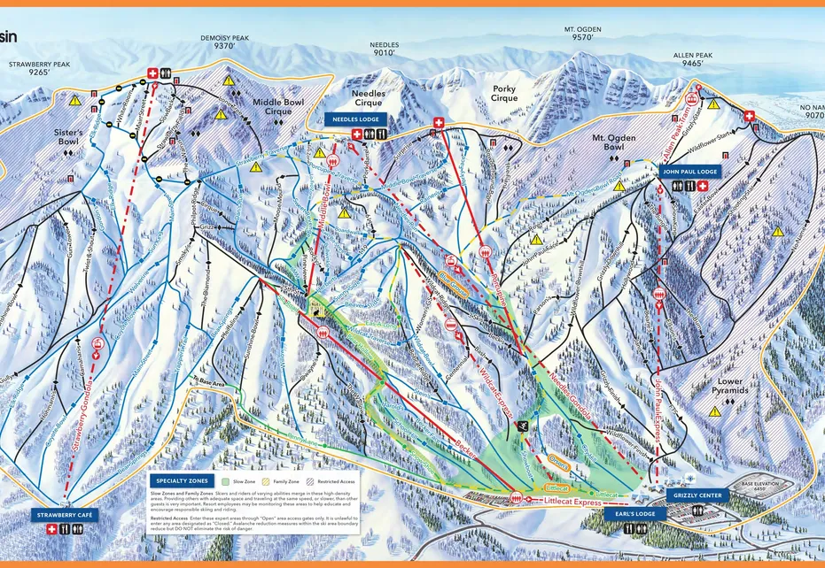 Snowbasin Ski  Map