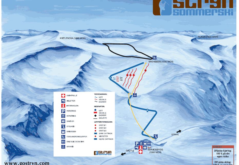 Stryn Ski Map