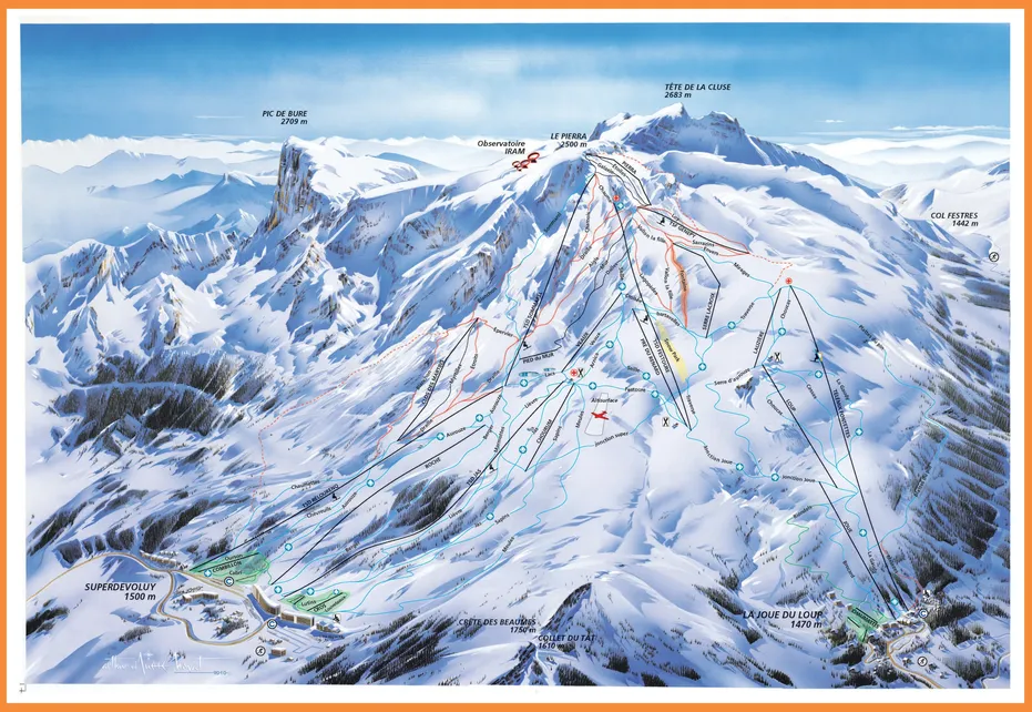 La Joue du Loup Ski Map
