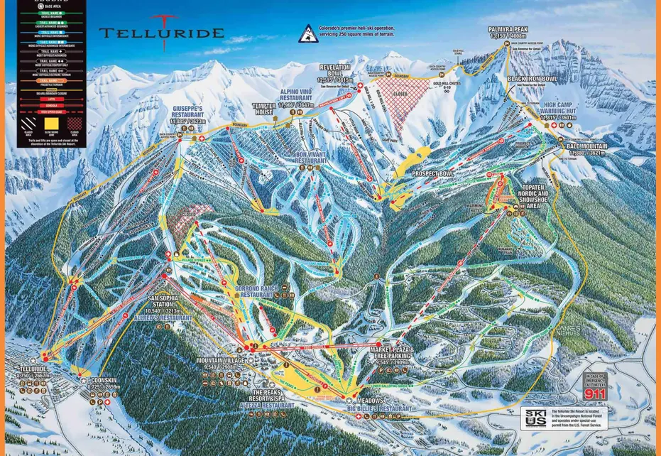 Telluride Ski  Map