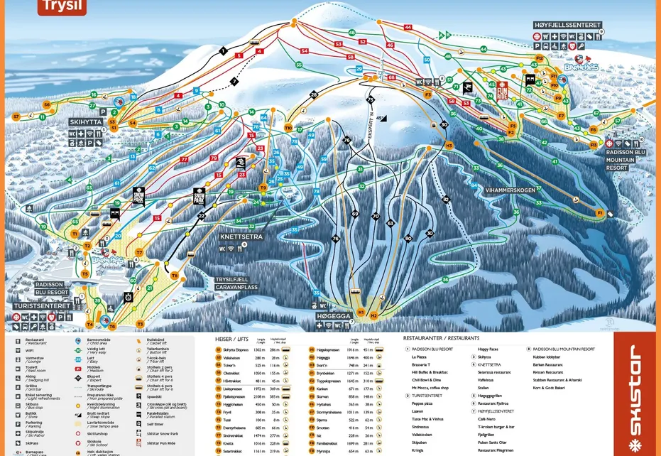 Trysil Ski Map