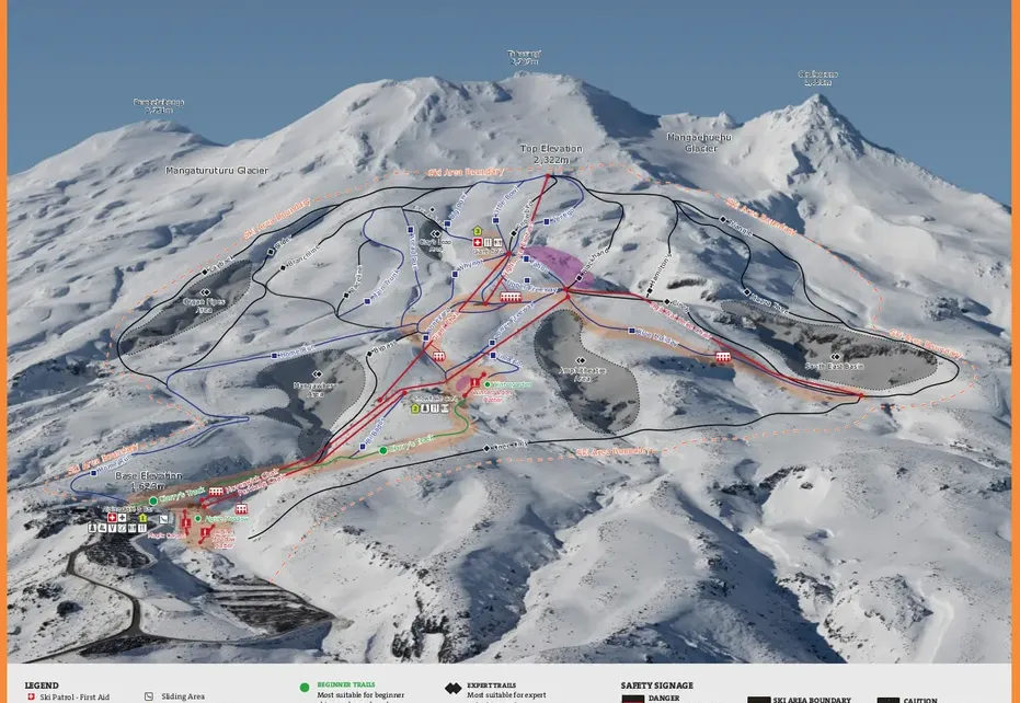 Turoa Ski  Map