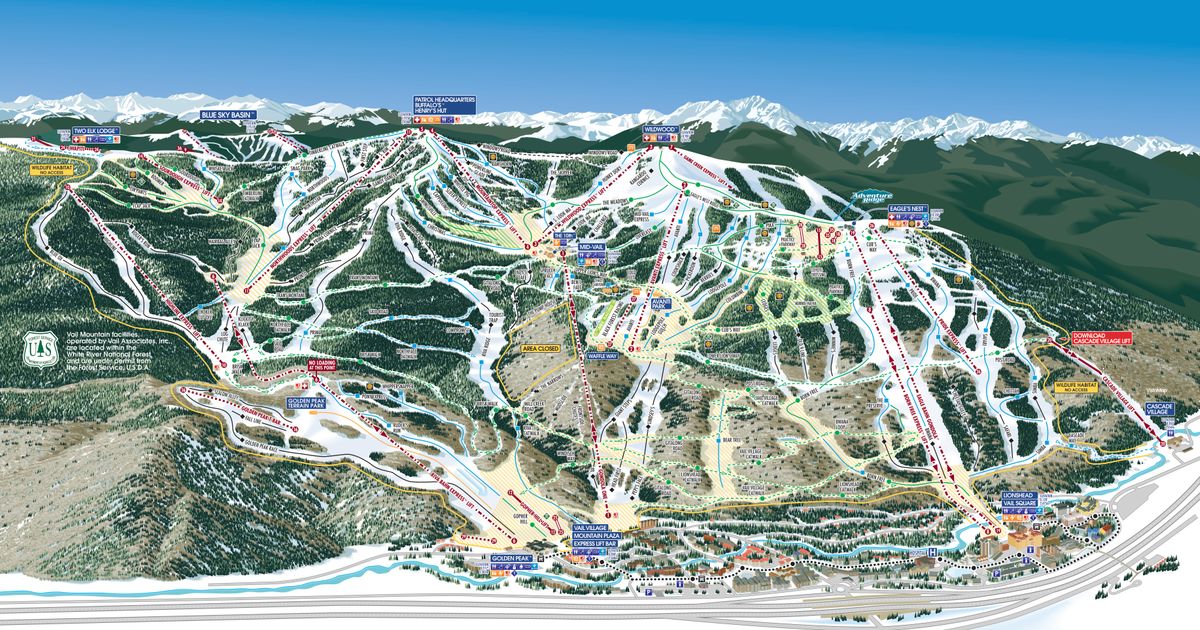 Vail Piste Map Ski Maps & Resort Info PistePro