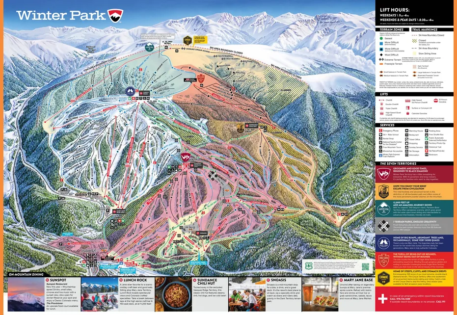 Winter Park Ski  Map