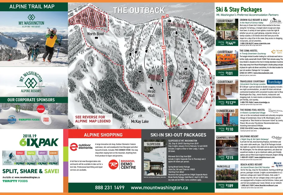 Washington Alpine Outback Ski  Map