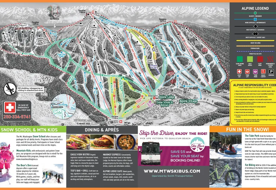 Washington Alpine Ski  Map