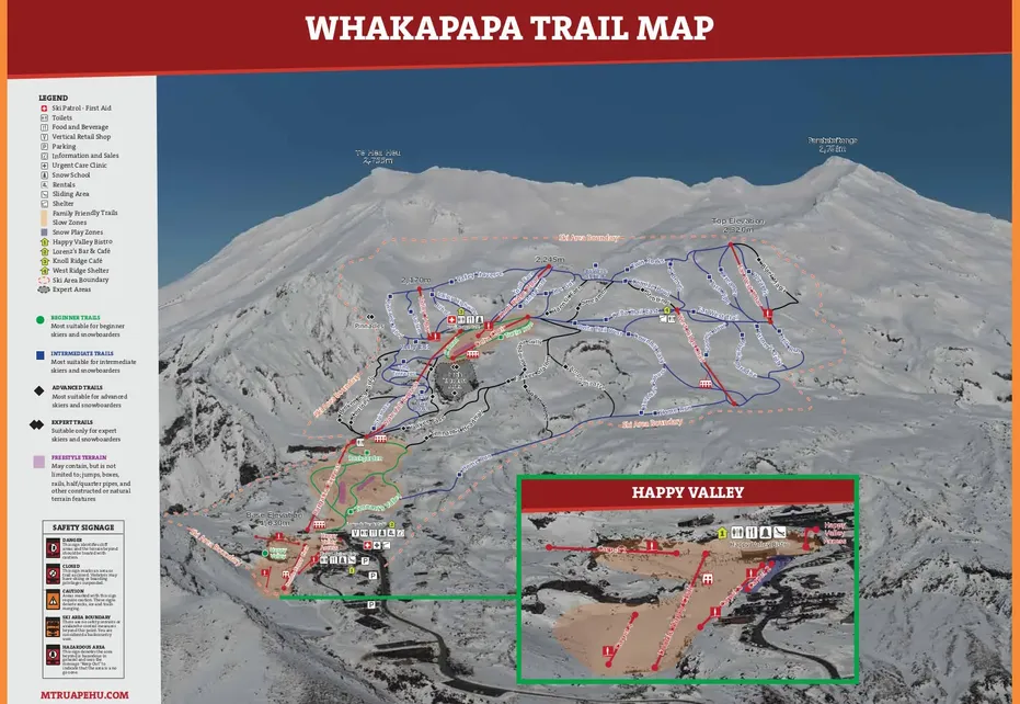 Whakapapa Ski  Map