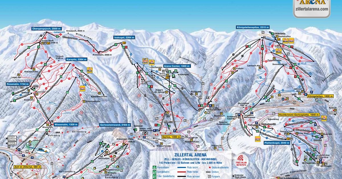 Gerlos Piste Map | Ski Maps & Resort Info | PistePro