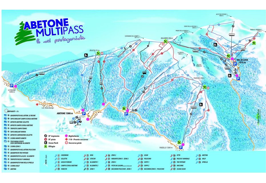 Abetone Piste Map Ski Maps Resort Info Pistepro