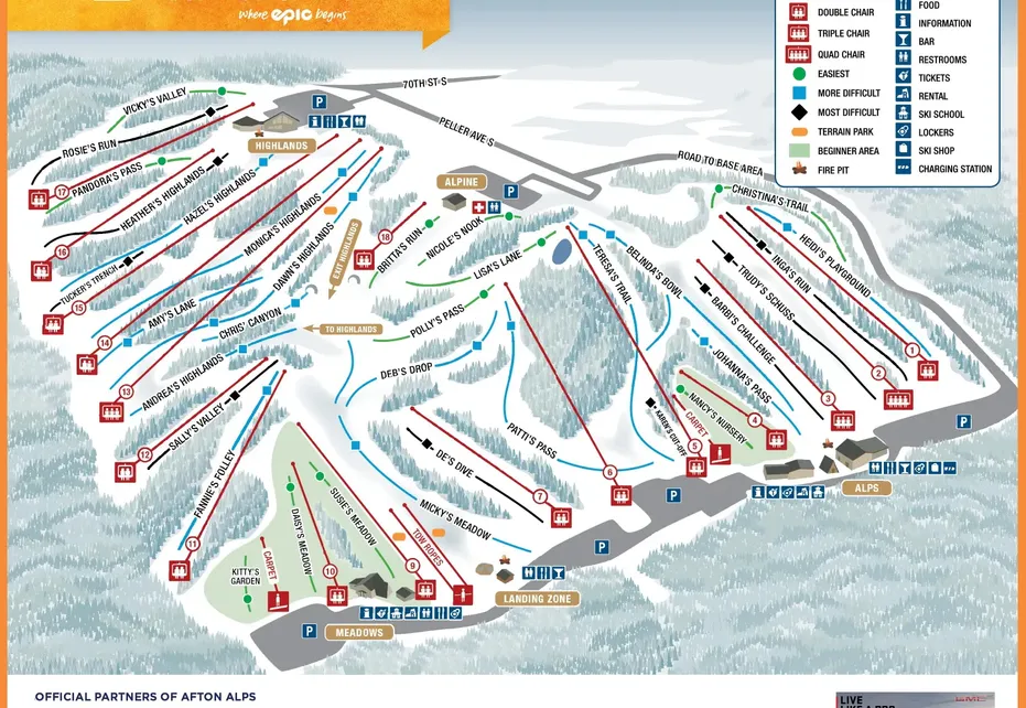 Afton Alps Ski Map