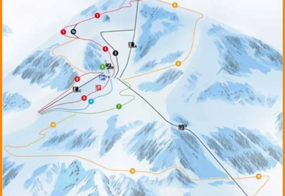 Ala di Stura Ski Map