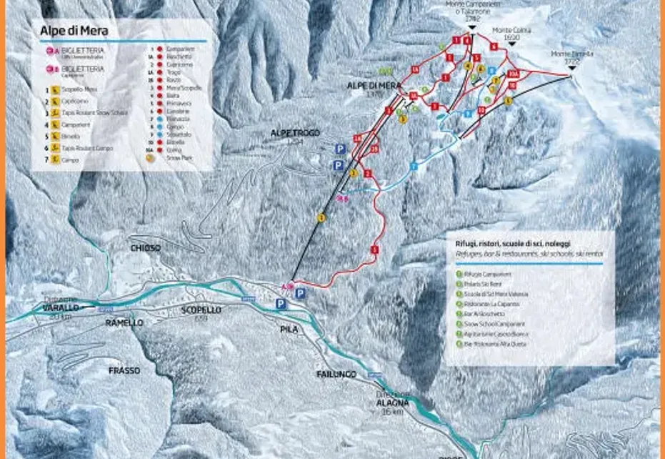 Alpe di Mera Ski Map