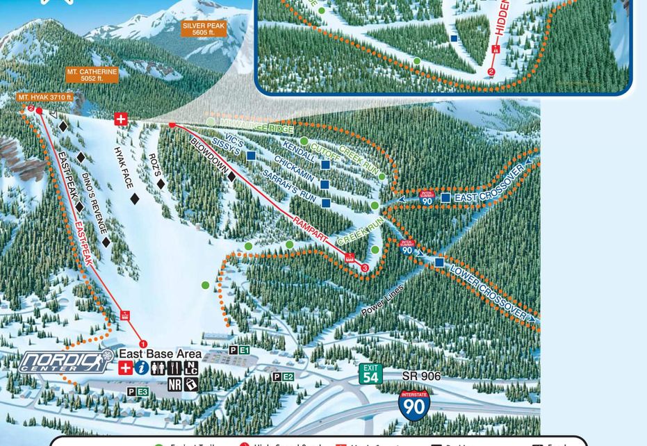 Alpental Ski Map - East