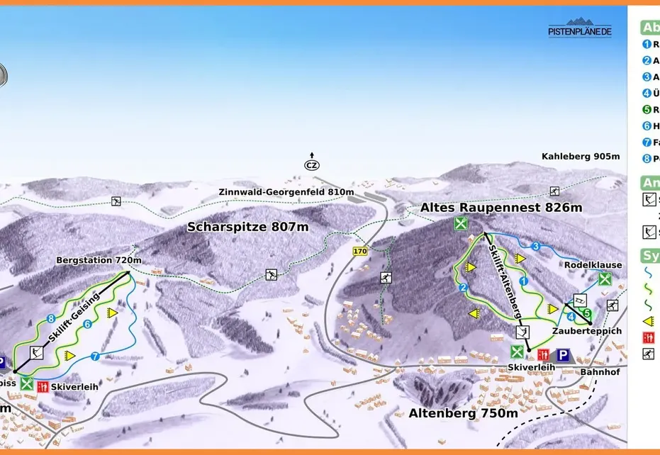 Altenberg Ski Map