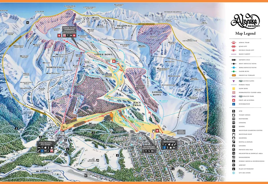 Alyeska Ski  map
