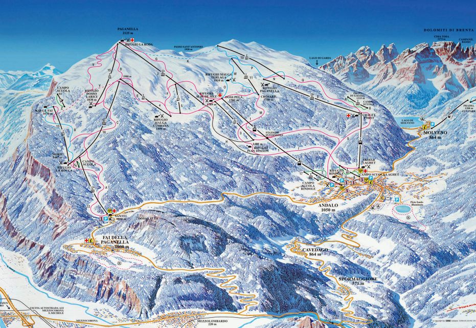 Andalo Paganella Ski Map