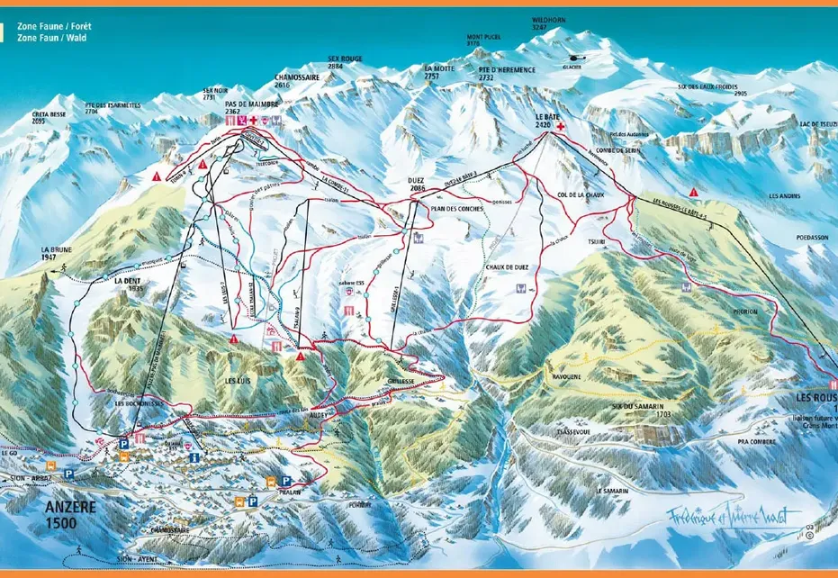 Anzère Ski Map