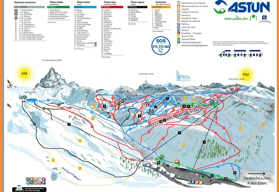 Astun Ski Map