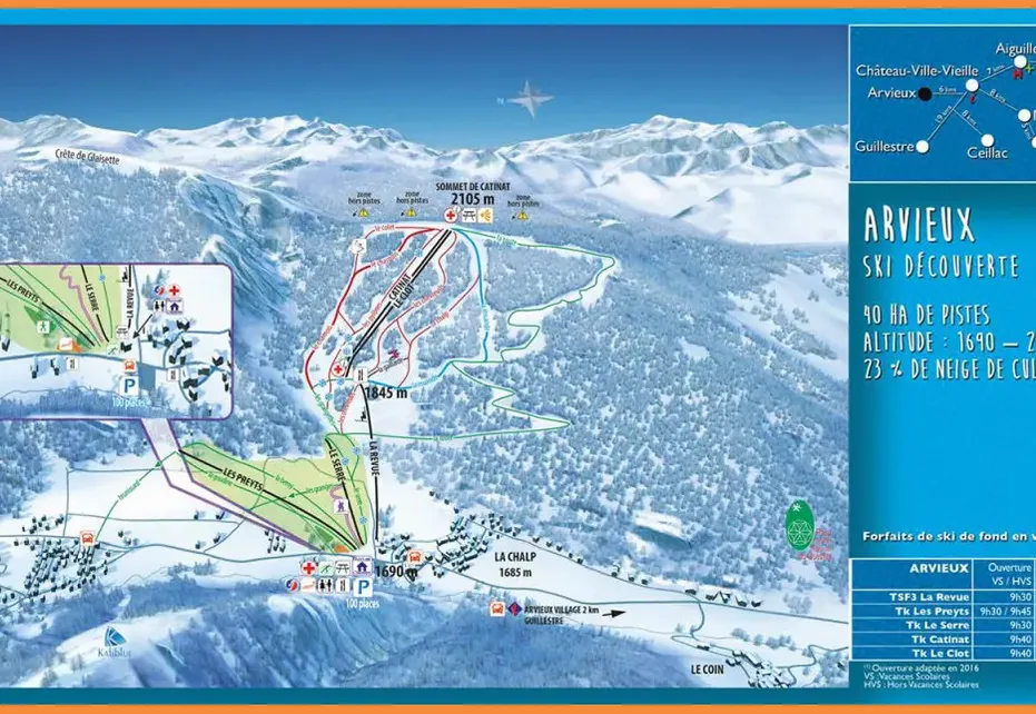 Arvieux Ski Map