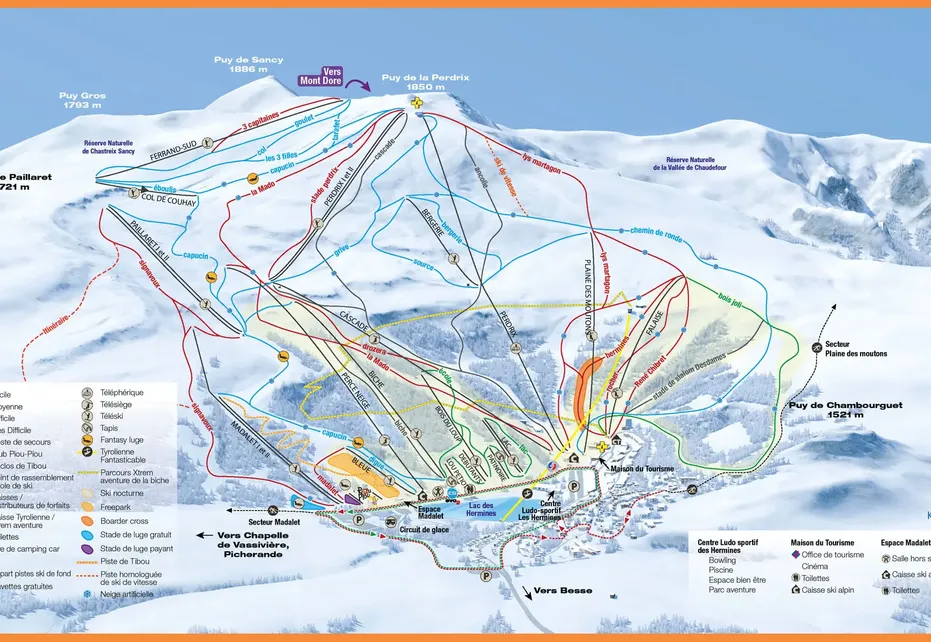 Super Besse Ski Map