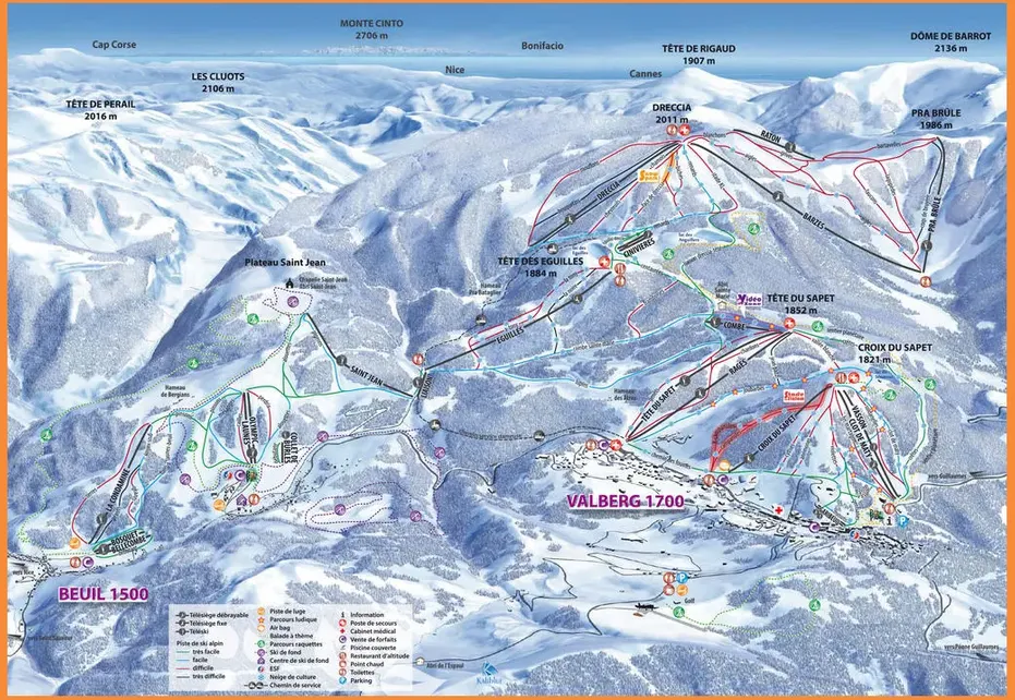 Beuil Les Launes Ski Map