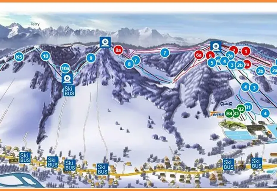 Bania Ski Map