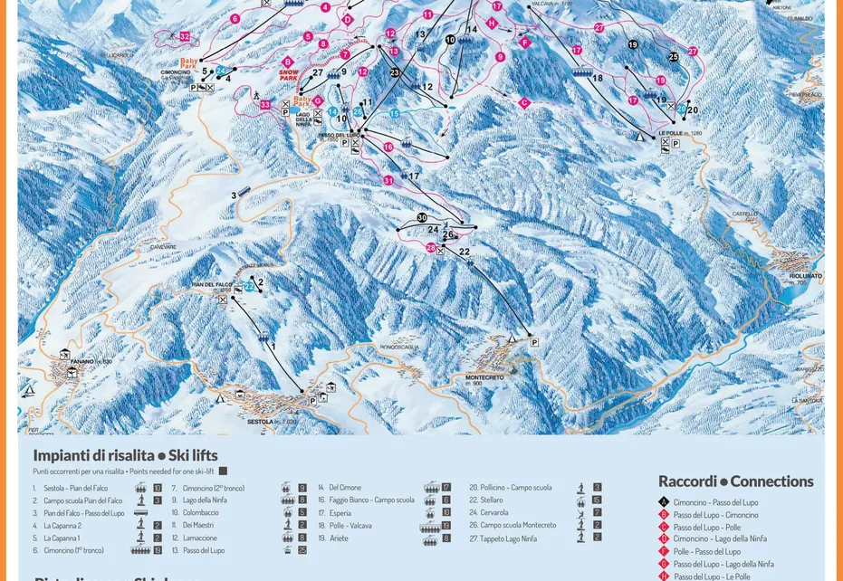 Cimone Ski Map
