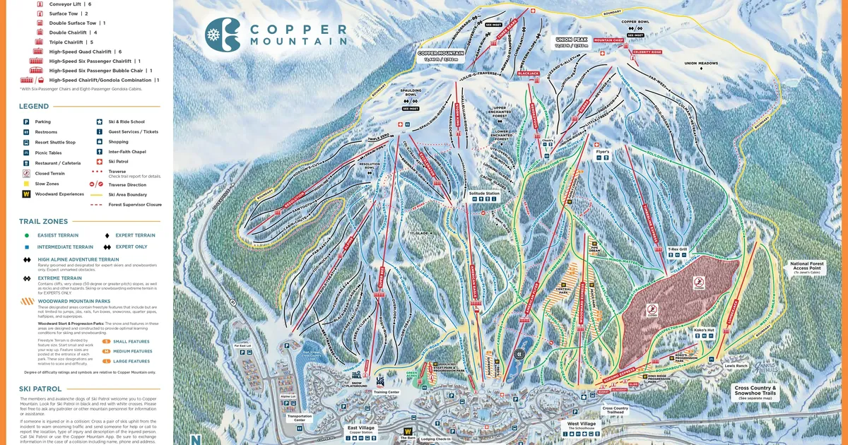 Copper Mountain Resort Map Copper Mountain Resort Piste Map | Ski Maps & Resort Info | Pistepro