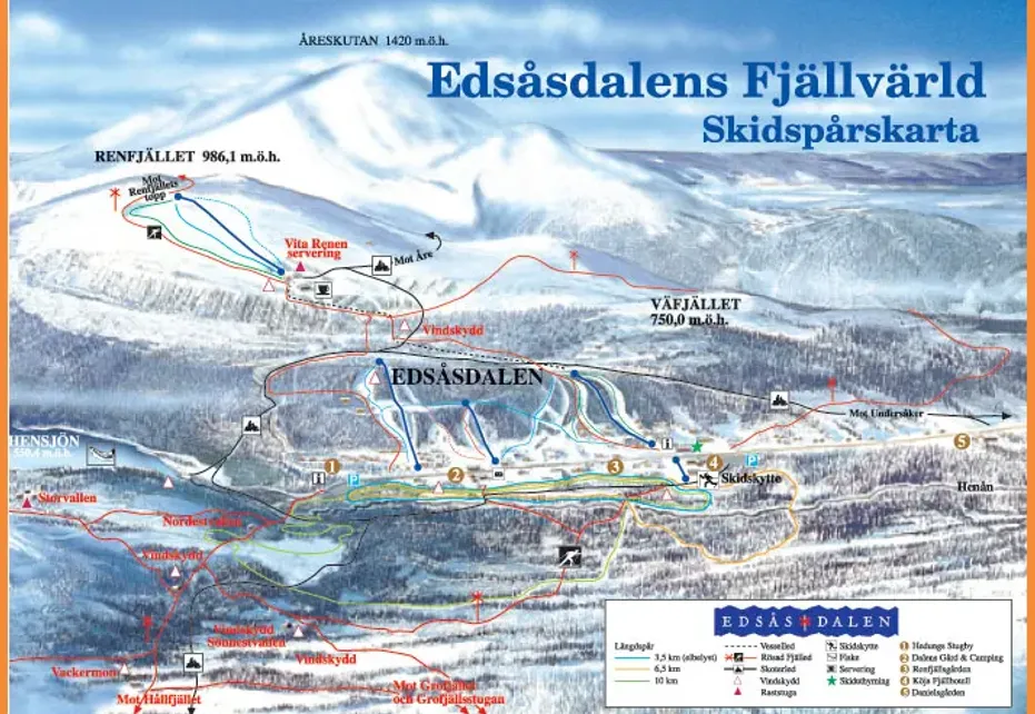 Edsåsdalen Ski map