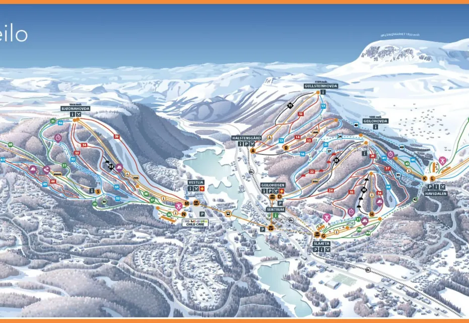 Geilo Ski Map