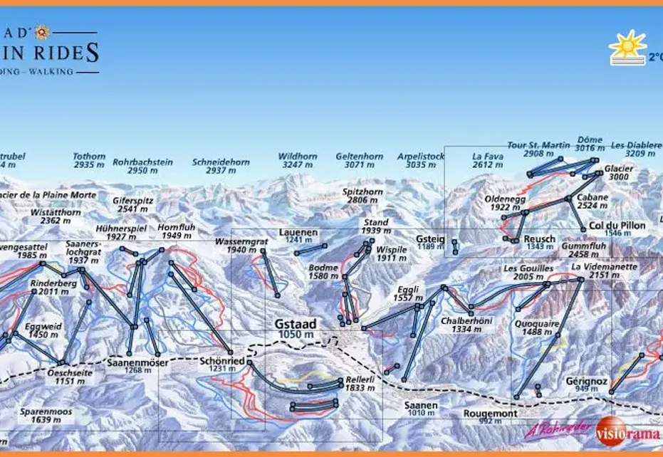 Saanenmöser Ski Map