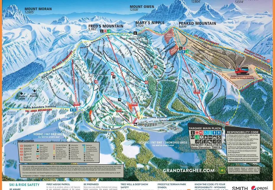 Grand Targhee Ski  Map