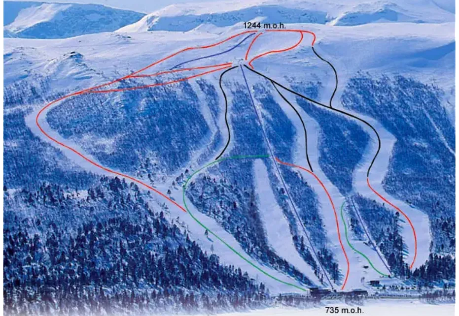 Hallingskarvet Ski Map