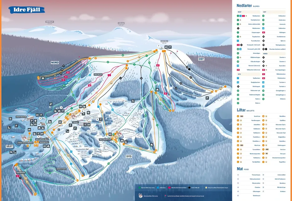 Idre Fjäll Ski Map